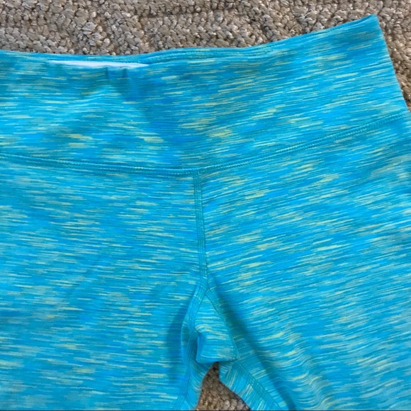 Green Blue and Yellow print Yoga pants! - Picture 2 of 4